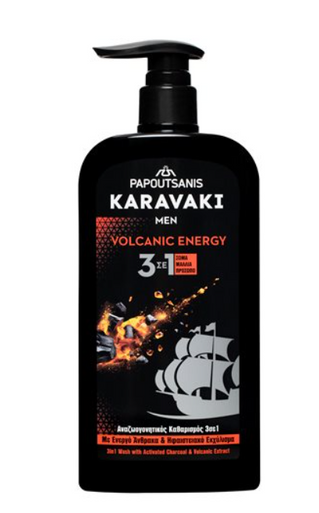 KARAVAKI MEN 3-в-1 Гель для душа Вулканическая энергия 550 мл